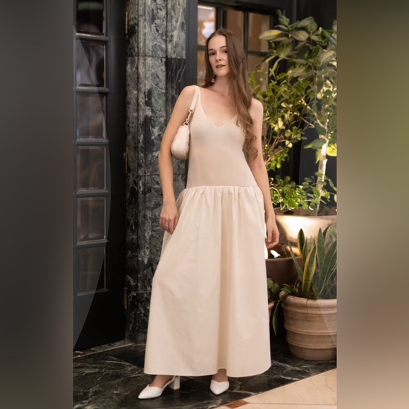 Moon River Cream Sleeveless Dress - Picture 4 of 11